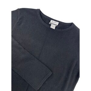 Randolph Duke Black Angora Merino Wool Cashmere Blend Tunic Sweater Women Medium